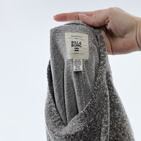 Billabong All Things Gray Matted Quarter Sleeve Sweatshirt Size XS - Picture 5 of 5